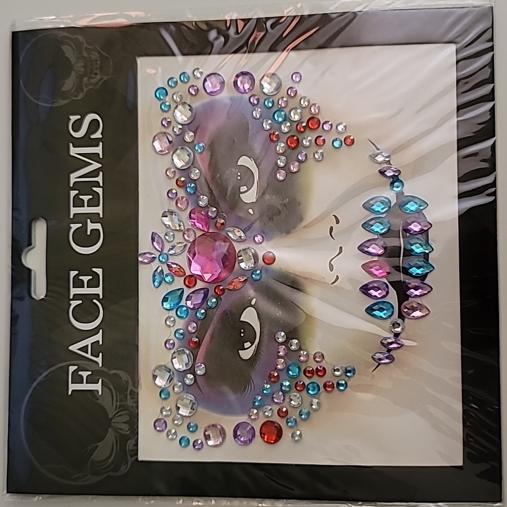 Face Gems 3D Crystal Colorful Acrylic Rhinestone Sticker Reuseable Decorations 4